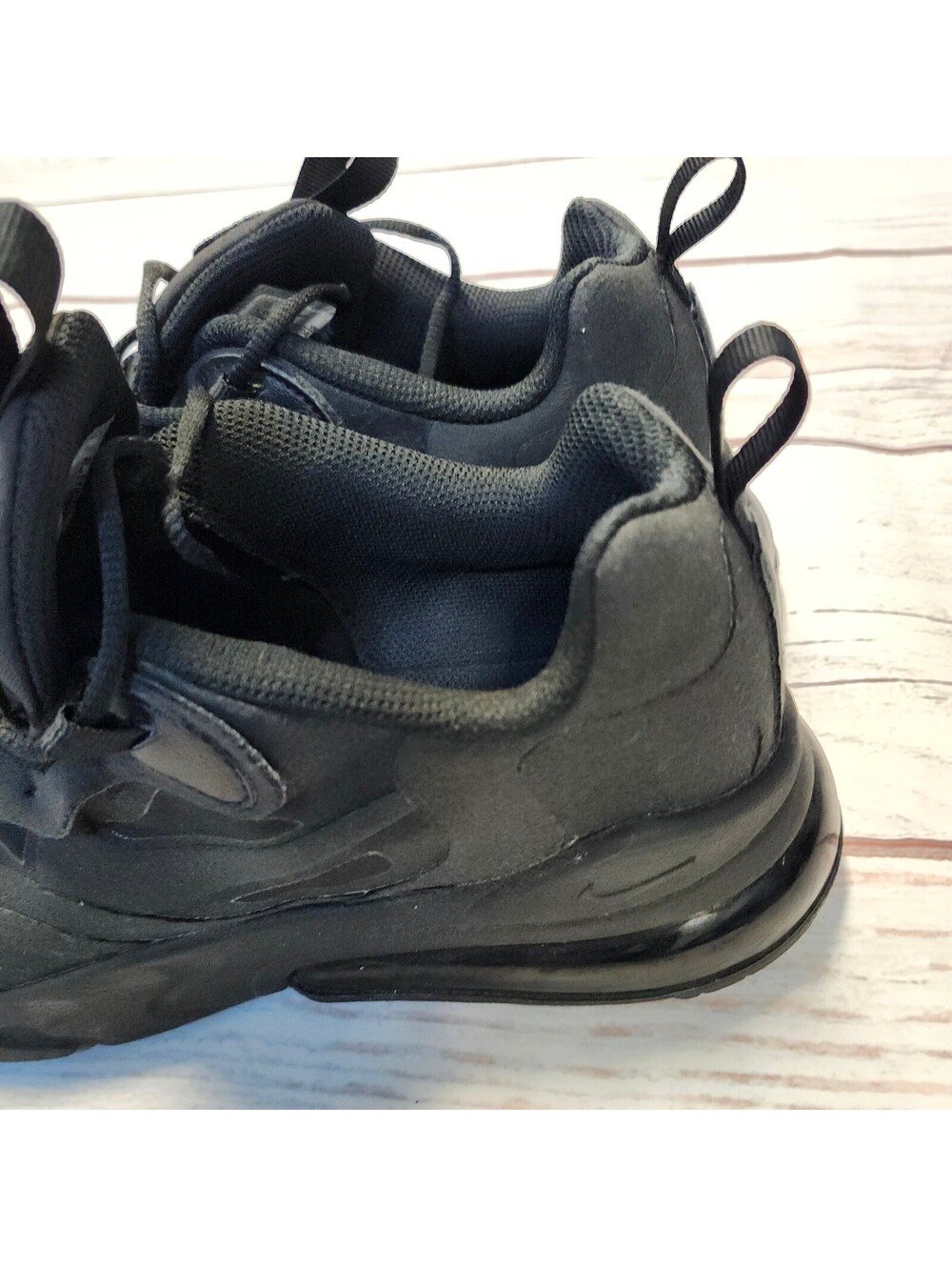 Nike Air Max 270 Black Athletic Sneakers Size 5.5Y - Picture 8 of 12